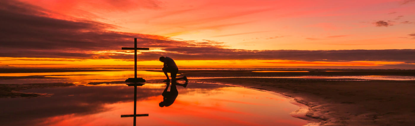 cross and sunset