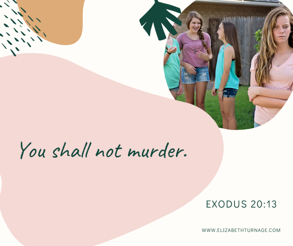 You shall not murder. Exodus 20:13