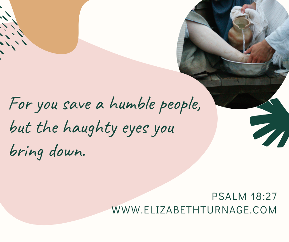 For you save a humble people, but the haughty eyes you bring down. Psalm 18:27