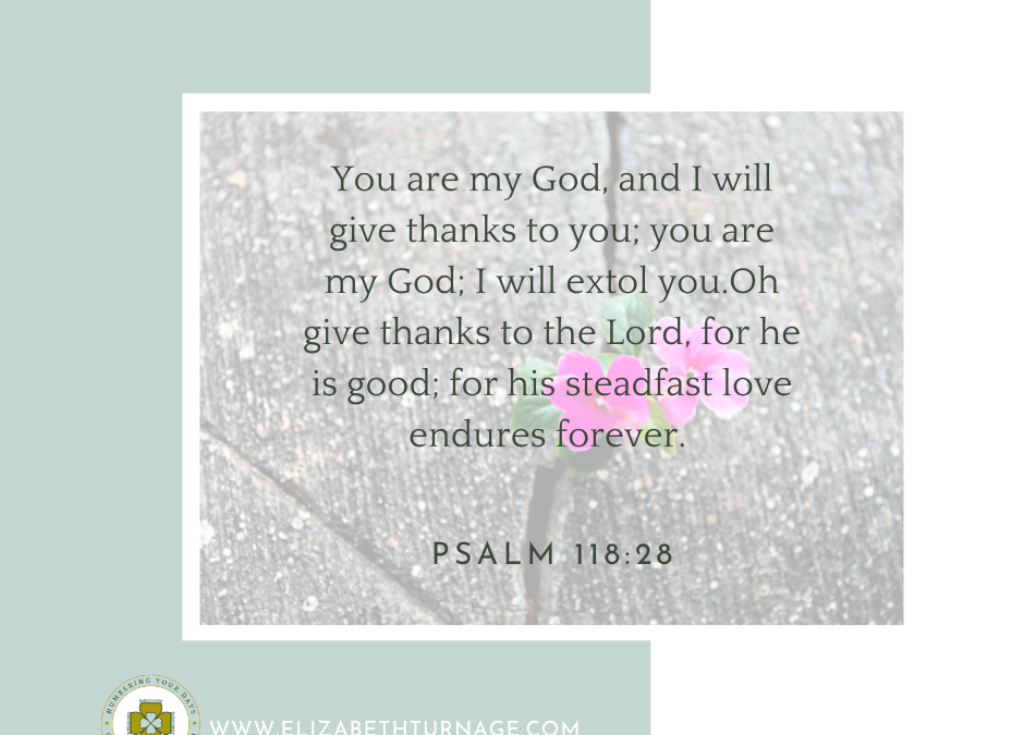 A Prayer about Giving Thanks to Our God