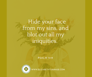 Hide your face from my sins, and blot out all my iniquities. Psalm 51:9