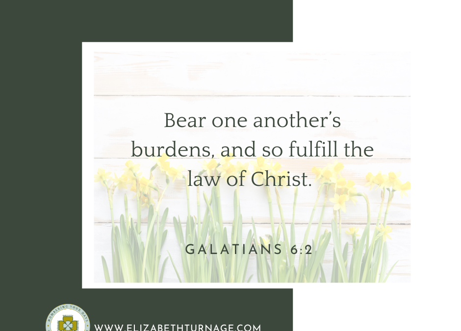 A Prayer about Bearing One Another’s Burdens