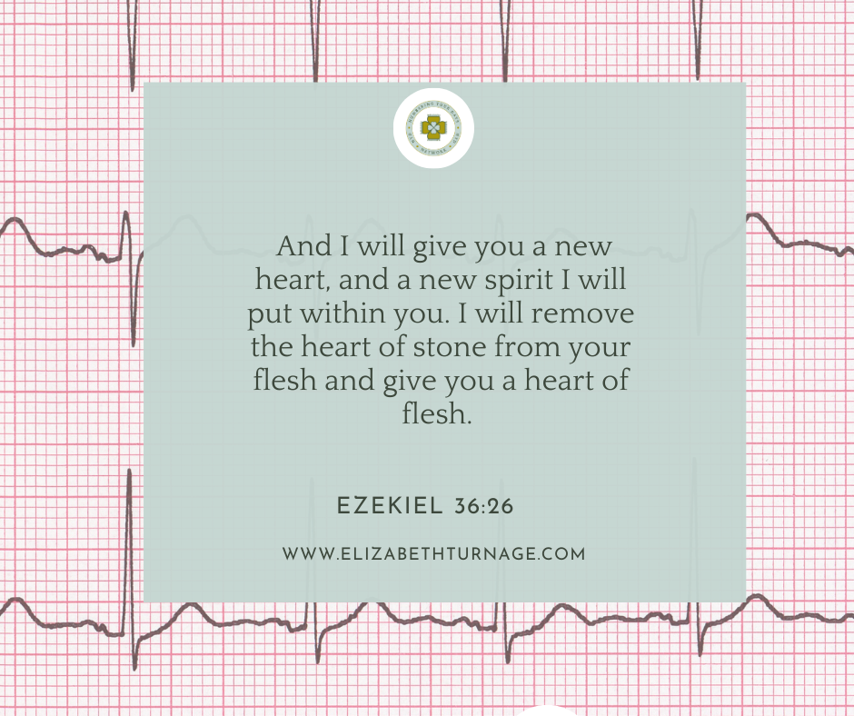 And I will give you a new heart, and a new spirit I will put within you. I will remove the heart of stone from your flesh and give you a heart of flesh. Ezekiel 36:26