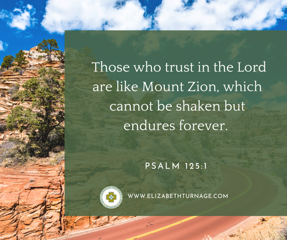 Those who trust in the Lord are like Mount Zion, which cannot be shaken but endures forever. Psalm 125:1