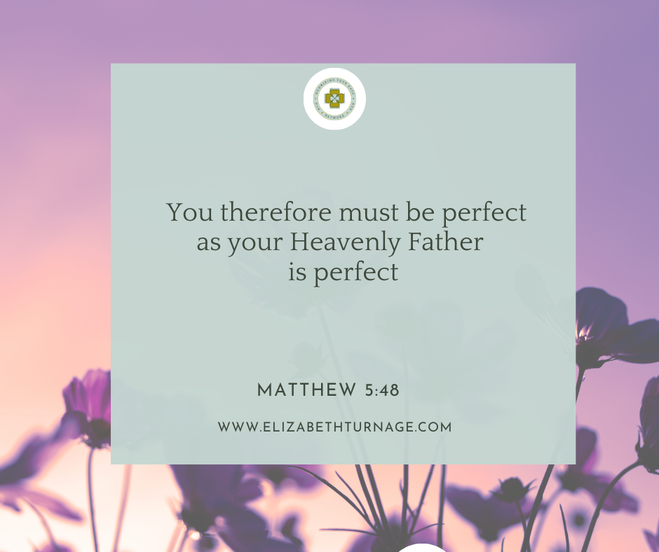 You therefore must be perfect as your Heavenly Father is perfect. Matthew 5:48