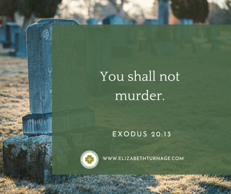 You shall not murder. Exodus 20:13