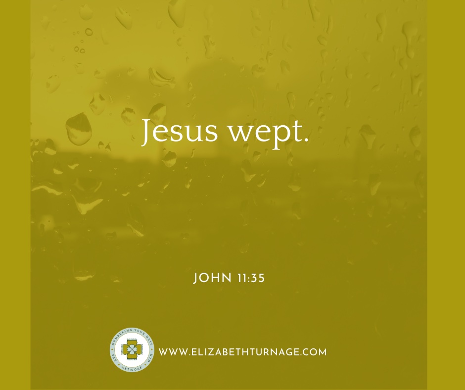 Jesus wept. John 11:35