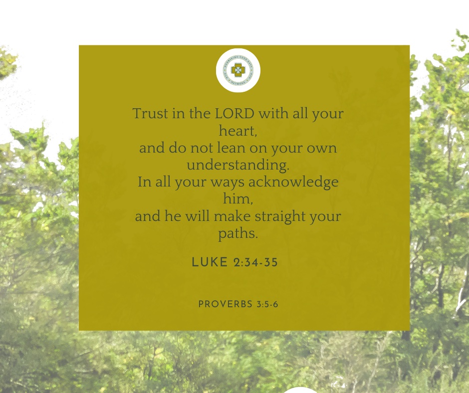 Trust in the LORD with all your heart, and do not lean on your own understanding. In all your ways acknowledge him, and he will make straight your paths. Proverbs 3:5-6