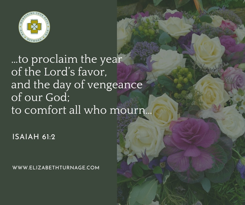 …to proclaim the year of the Lord’s favor, and the day of vengeance of our God; to comfort all who mourn…Isaiah 61:2