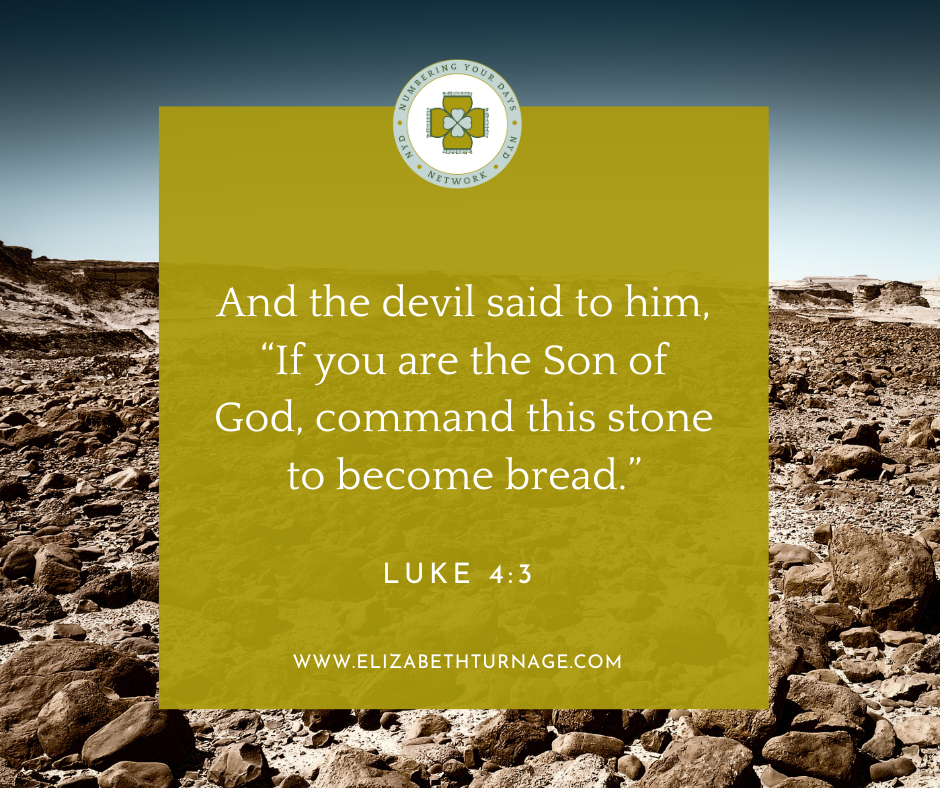 And the devil said to him, “If you are the Son of God, command this stone to become bread.” Luke 4:3